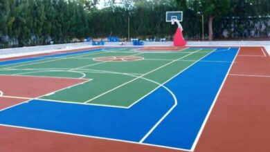 synthetic basketball courts