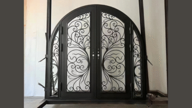 wrought iron double doors for sale
