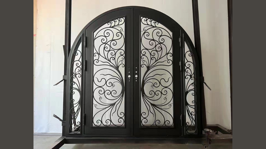 wrought iron double doors for sale